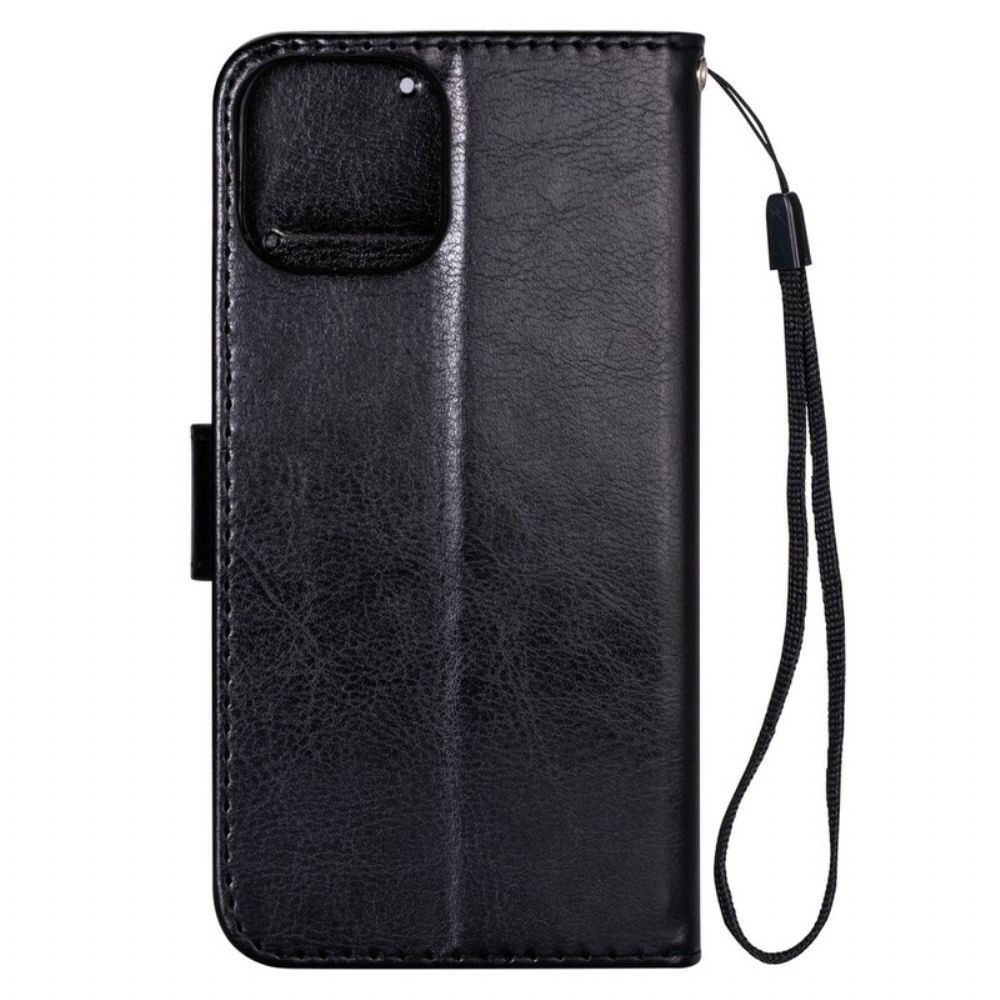 Leren Hoesje voor iPhone 11 Pro Max Met Ketting Leren Effect Band