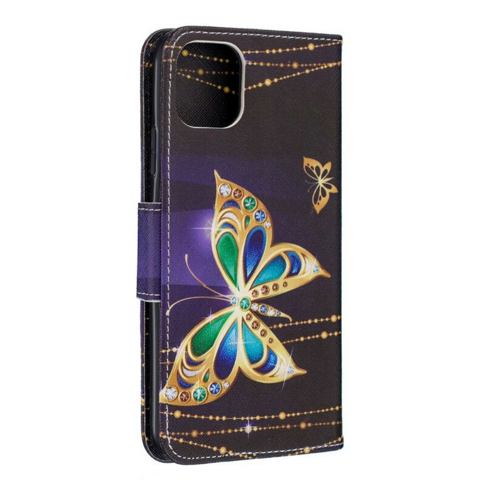 Leren Hoesje voor iPhone 11 Pro Max Ongelooflijke Vlinders