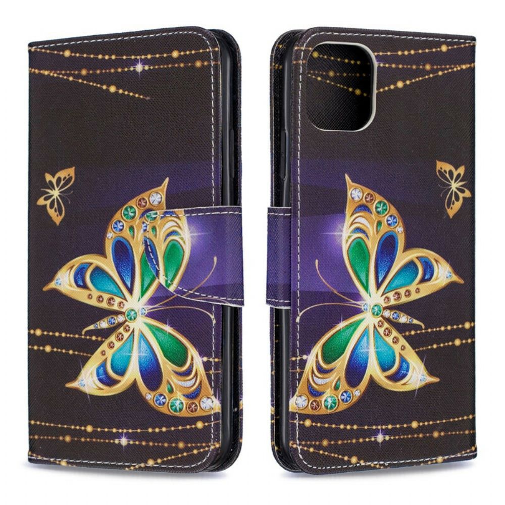 Leren Hoesje voor iPhone 11 Pro Max Ongelooflijke Vlinders