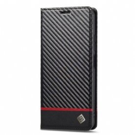 Bescherming Hoesje voor Xiaomi Redmi Note 12 5G Folio-hoesje Koolstofvezel Lc.imeeke