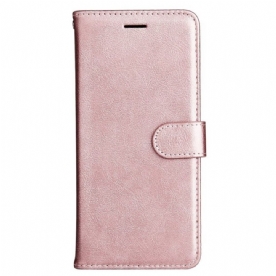 Flip Case voor Xiaomi Redmi Note 12 5G Met Ketting Effen Met Bandje