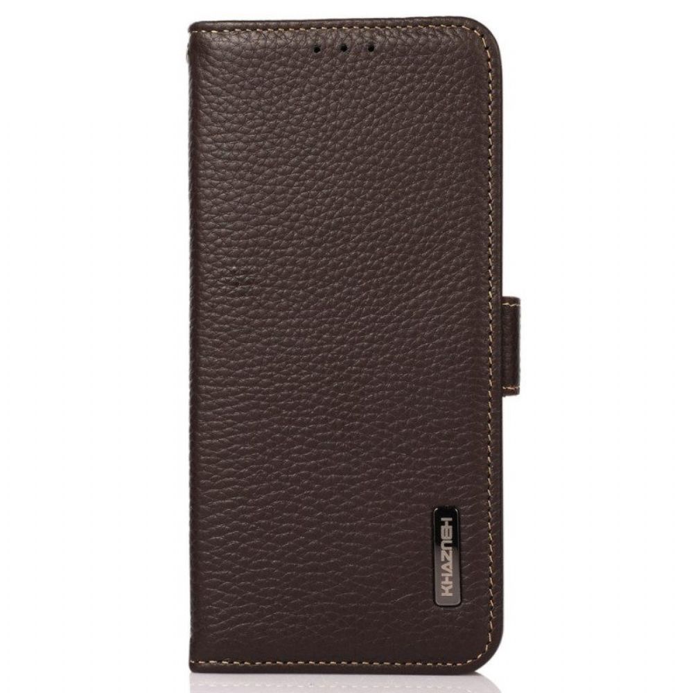 Folio-hoesje voor Xiaomi Redmi Note 12 5G Lychee Leer Khazneh Rfid