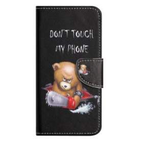 Folio-hoesje voor Xiaomi Redmi Note 12 5G Met Ketting Gevaarlijke Stringbeer