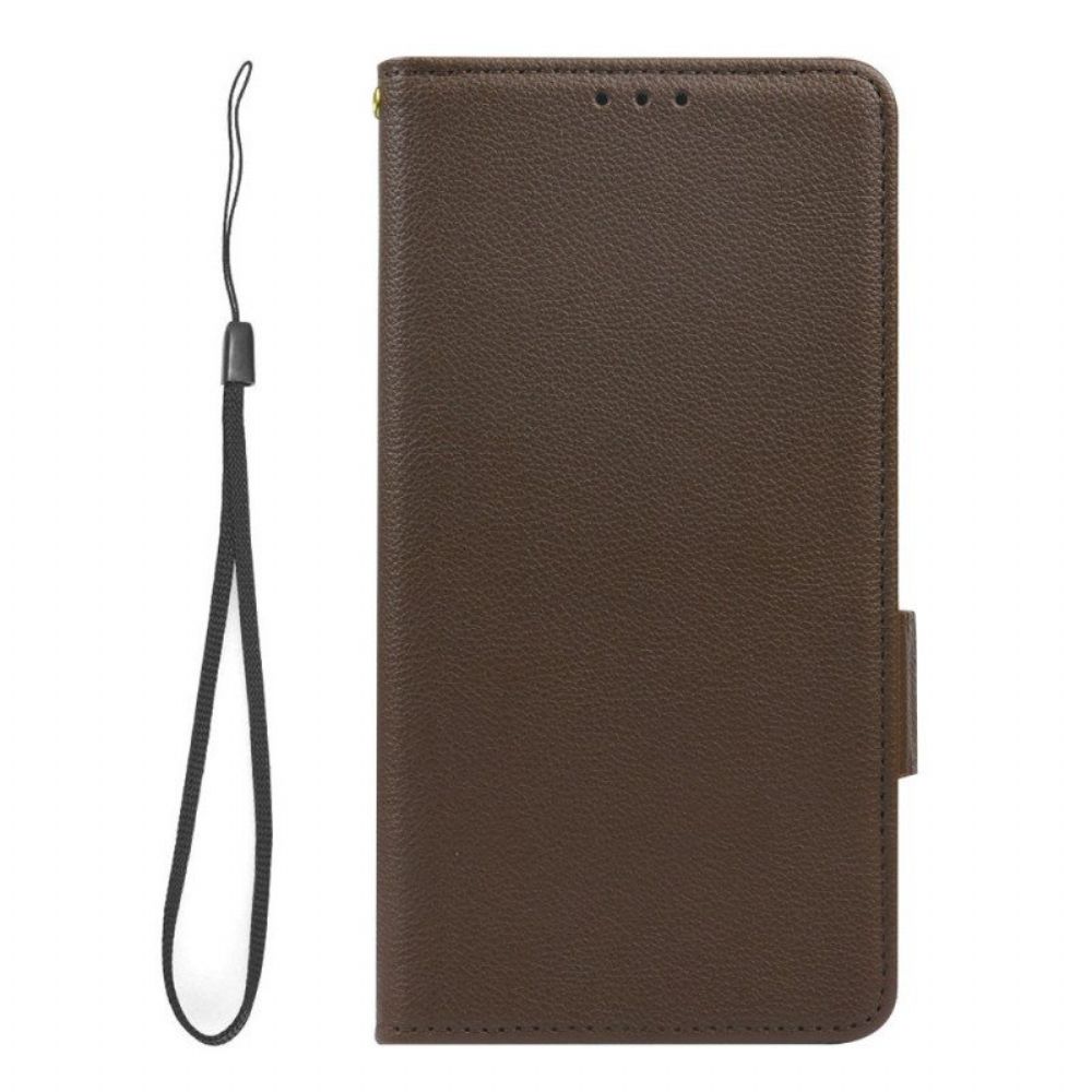 Folio-hoesje voor Xiaomi Redmi Note 12 5G Ultrafijne Lychee-stijl