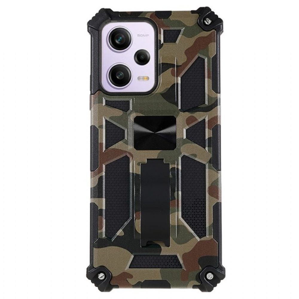 Hoesje voor Xiaomi Redmi Note 12 5G Camouflage Verwijderbare Ondersteuning