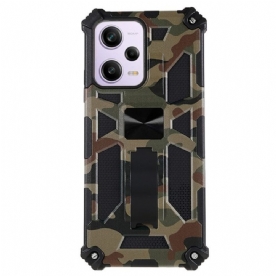 Hoesje voor Xiaomi Redmi Note 12 5G Camouflage Verwijderbare Ondersteuning