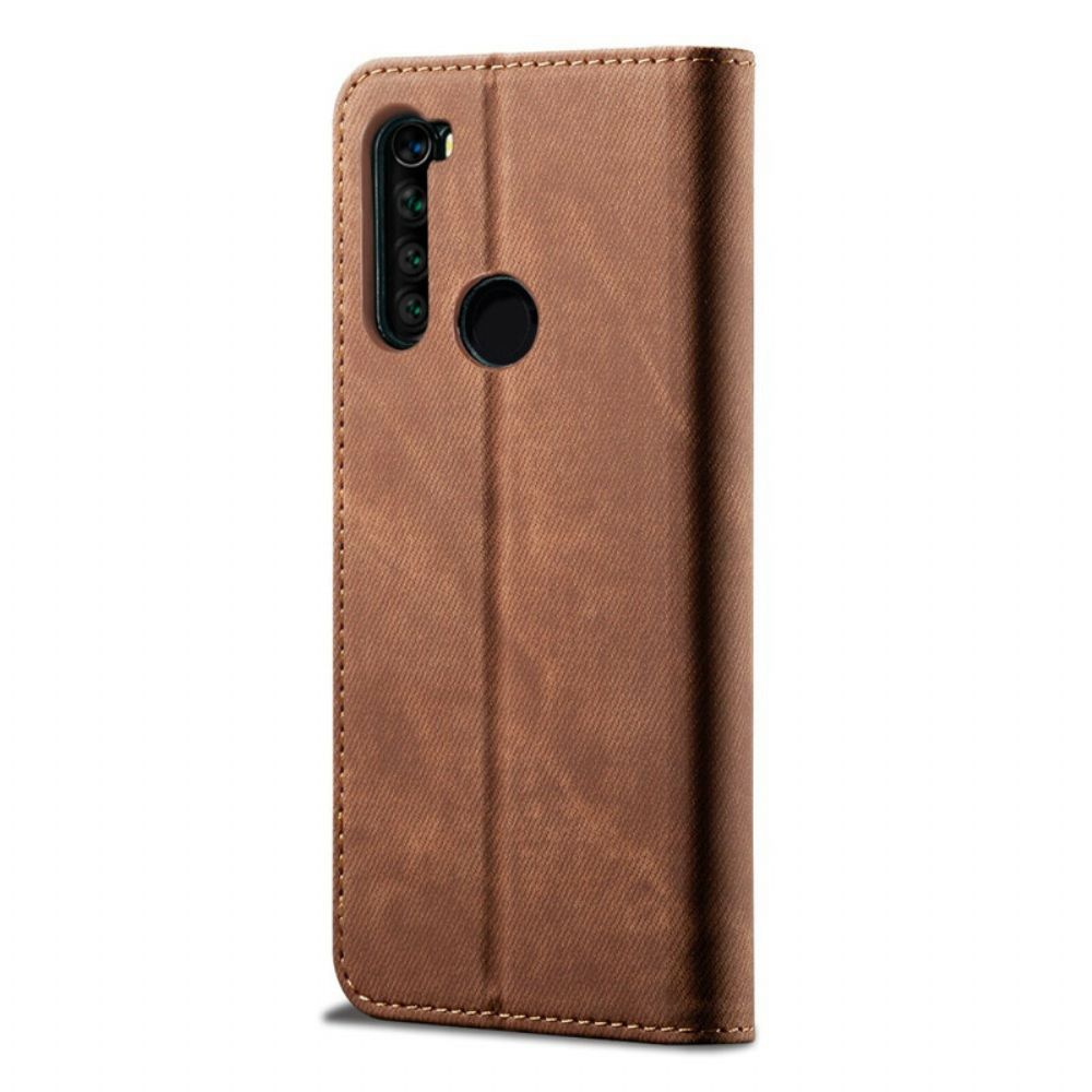 Bescherming Hoesje voor Xiaomi Redmi Note 8 Folio-hoesje Denim Stof