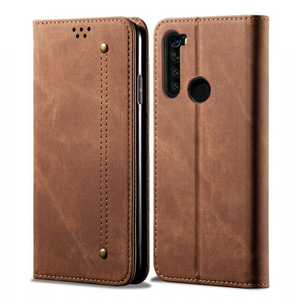 Bescherming Hoesje voor Xiaomi Redmi Note 8 Folio-hoesje Denim Stof