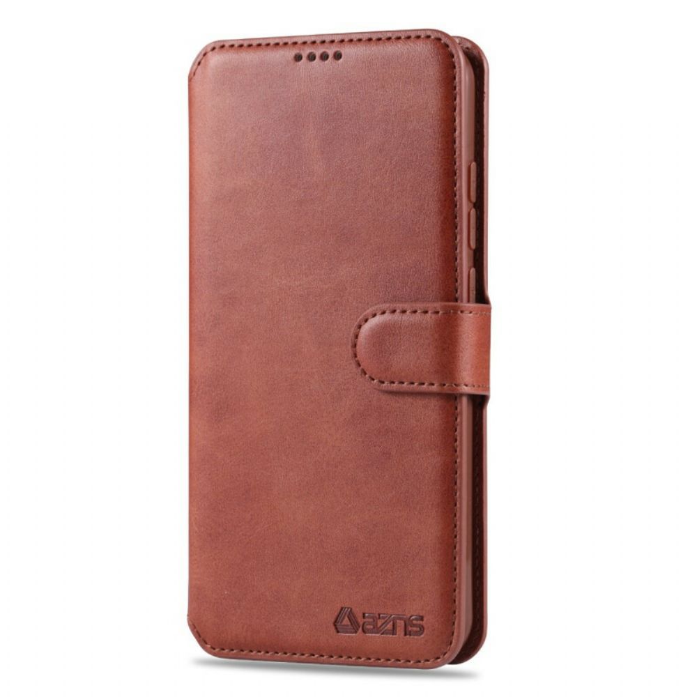 Flip Case voor Xiaomi Redmi Note 8 Azns Ledereffect