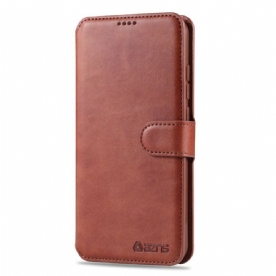 Flip Case voor Xiaomi Redmi Note 8 Azns Ledereffect