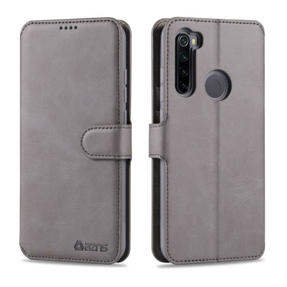 Flip Case voor Xiaomi Redmi Note 8 Azns Ledereffect