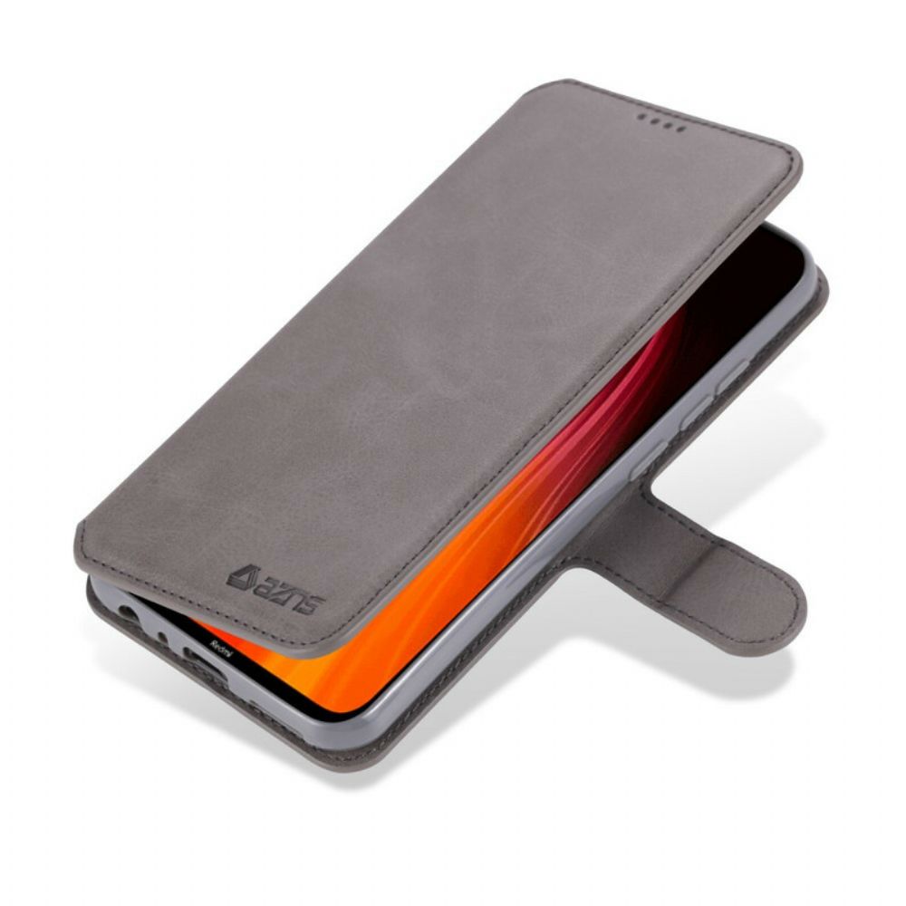 Flip Case voor Xiaomi Redmi Note 8 Azns Ledereffect