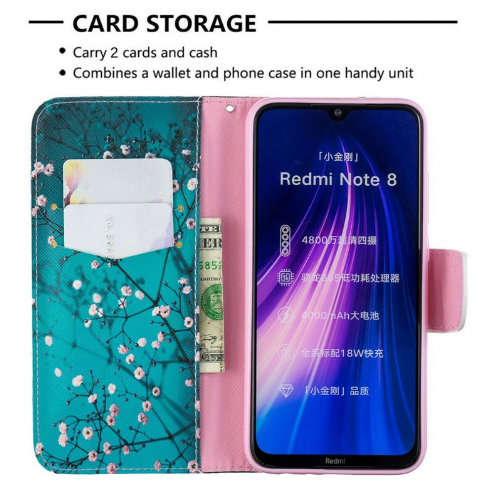 Flip Case voor Xiaomi Redmi Note 8 Bloeiende Boom