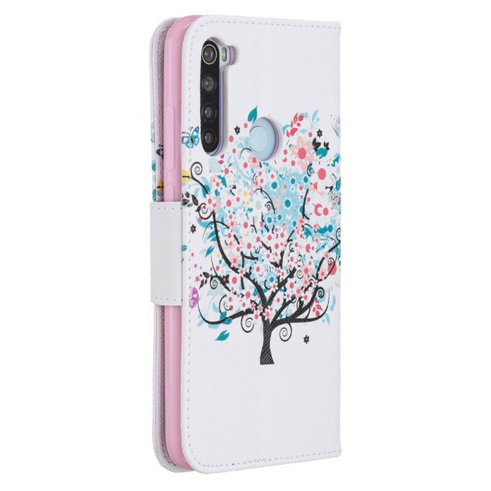 Flip Case voor Xiaomi Redmi Note 8 Bloemrijke Boom