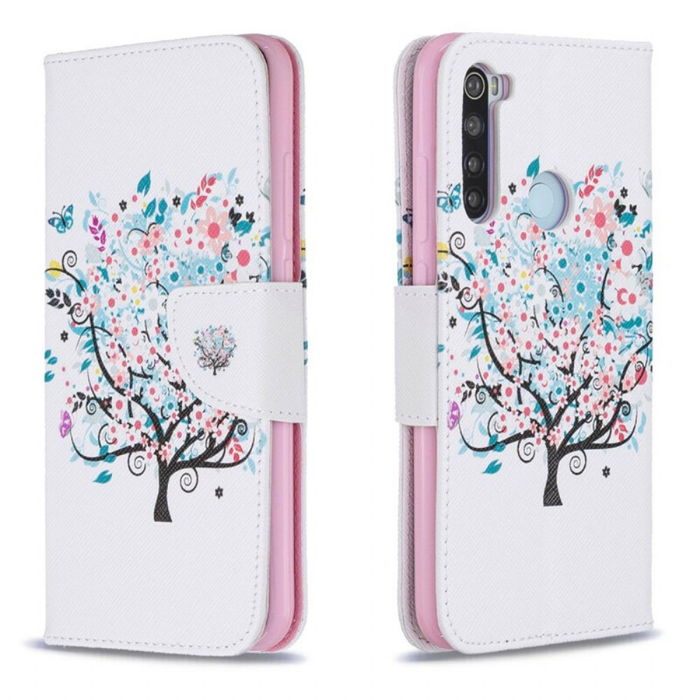 Flip Case voor Xiaomi Redmi Note 8 Bloemrijke Boom