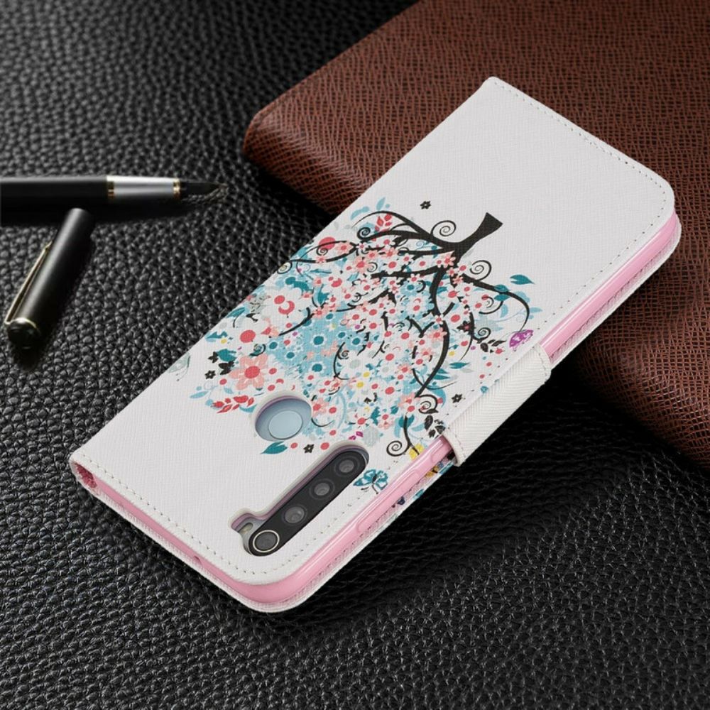 Flip Case voor Xiaomi Redmi Note 8 Bloemrijke Boom