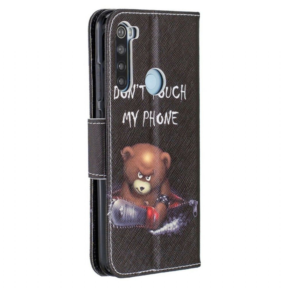 Flip Case voor Xiaomi Redmi Note 8 Gevaarlijke Beer