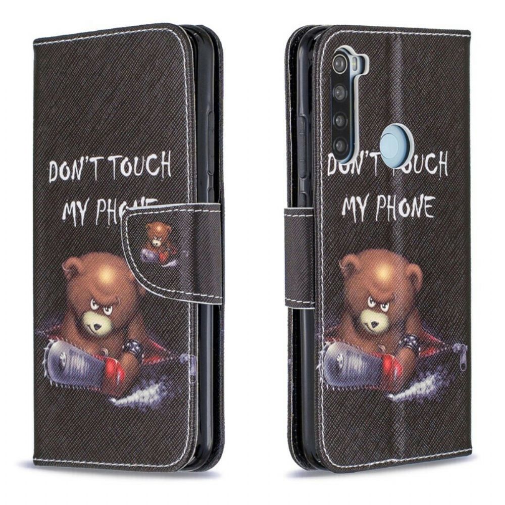 Flip Case voor Xiaomi Redmi Note 8 Gevaarlijke Beer