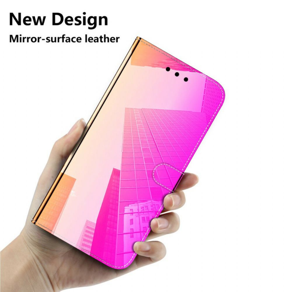 Flip Case voor Xiaomi Redmi Note 8 Spiegelkap Van Kunstleer