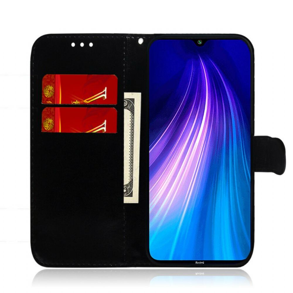 Flip Case voor Xiaomi Redmi Note 8 Spiegelkap Van Kunstleer