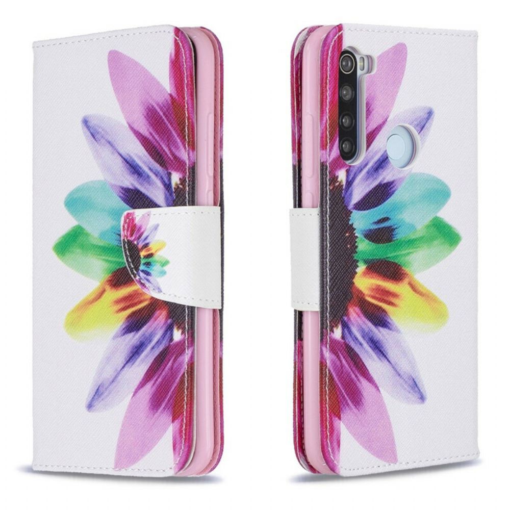 Folio-hoesje voor Xiaomi Redmi Note 8 Aquarel Bloem