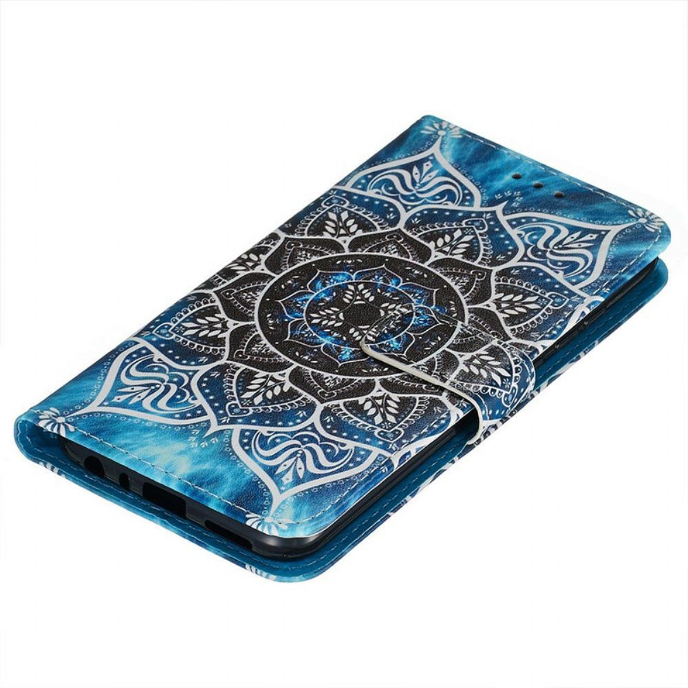 Folio-hoesje voor Xiaomi Redmi Note 8 Met Ketting Mandala Met Zwarte Bandjes