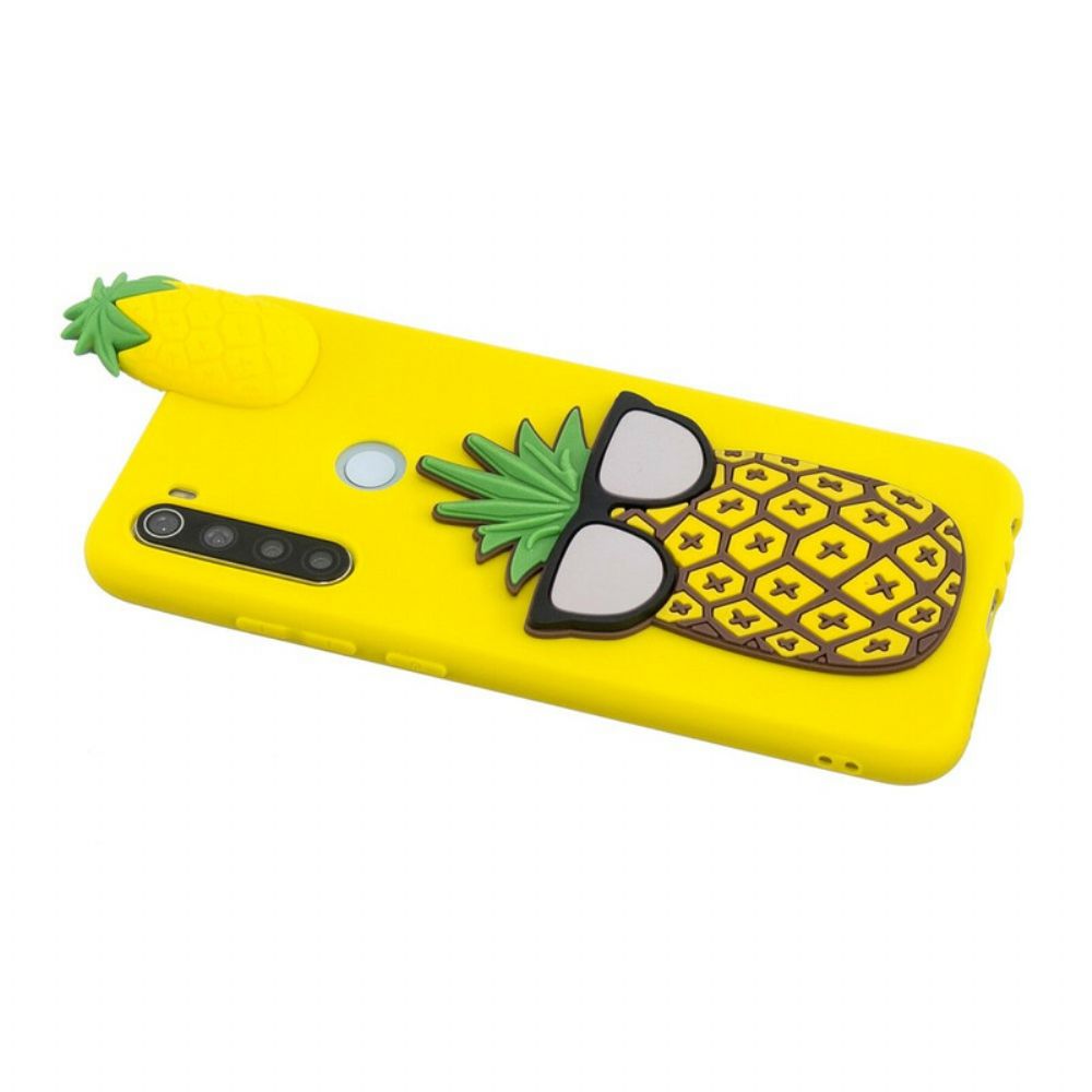 Hoesje voor Xiaomi Redmi Note 8 3d Coole Ananas