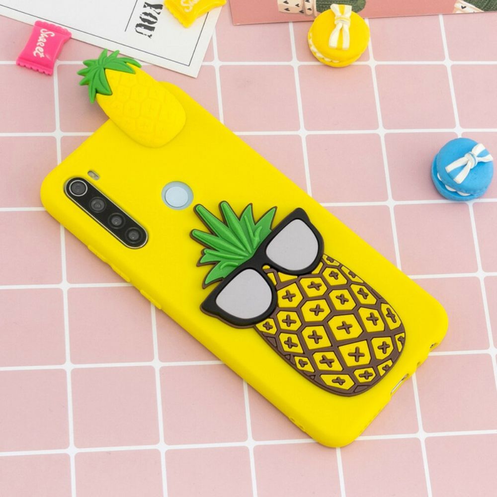 Hoesje voor Xiaomi Redmi Note 8 3d Coole Ananas