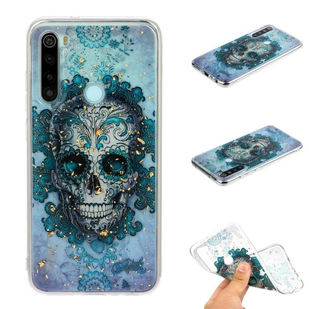 Hoesje voor Xiaomi Redmi Note 8 Blauwe Schedel