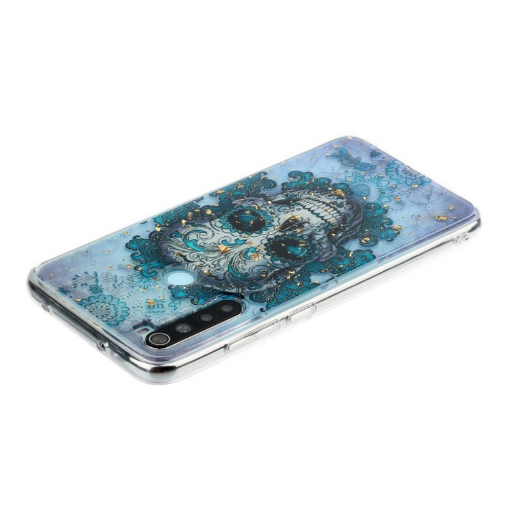 Hoesje voor Xiaomi Redmi Note 8 Blauwe Schedel