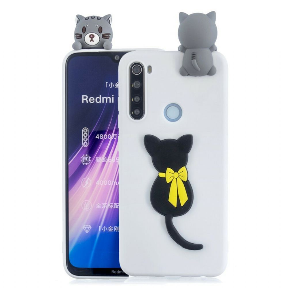 Hoesje voor Xiaomi Redmi Note 8 Charmant Poesje 3d