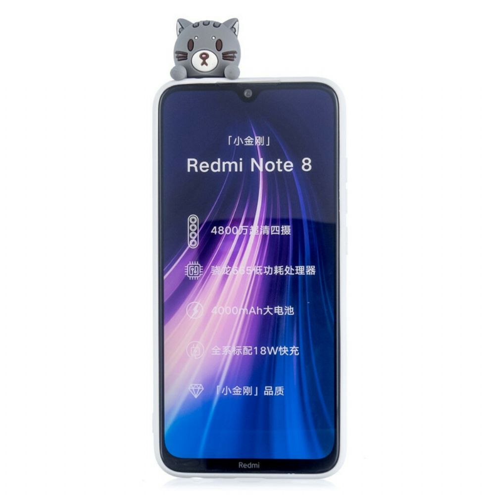 Hoesje voor Xiaomi Redmi Note 8 Charmant Poesje 3d