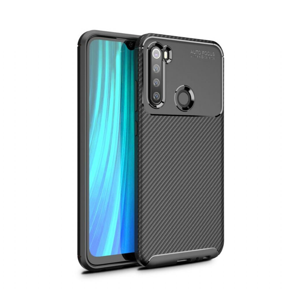 Hoesje voor Xiaomi Redmi Note 8 Flexibele Koolstofvezeltextuur