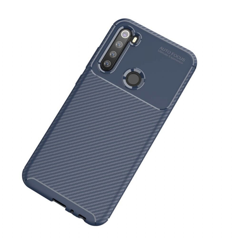 Hoesje voor Xiaomi Redmi Note 8 Flexibele Koolstofvezeltextuur