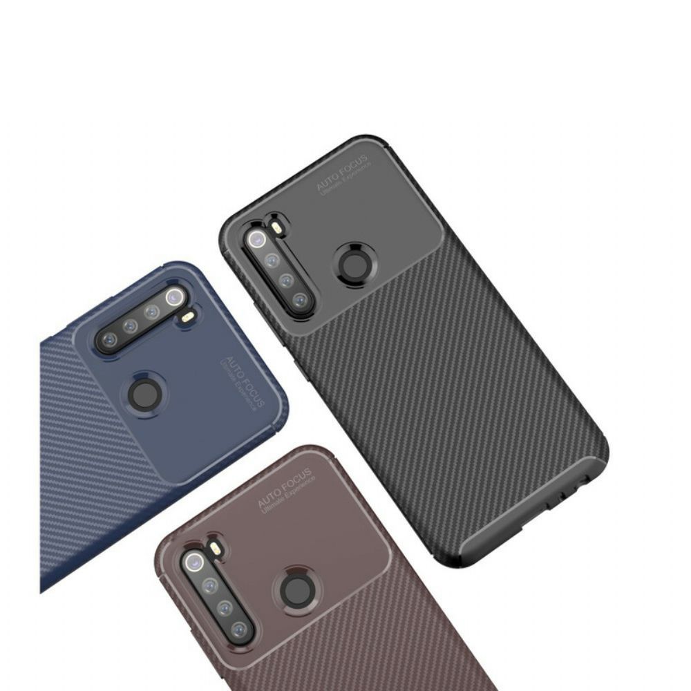 Hoesje voor Xiaomi Redmi Note 8 Flexibele Koolstofvezeltextuur