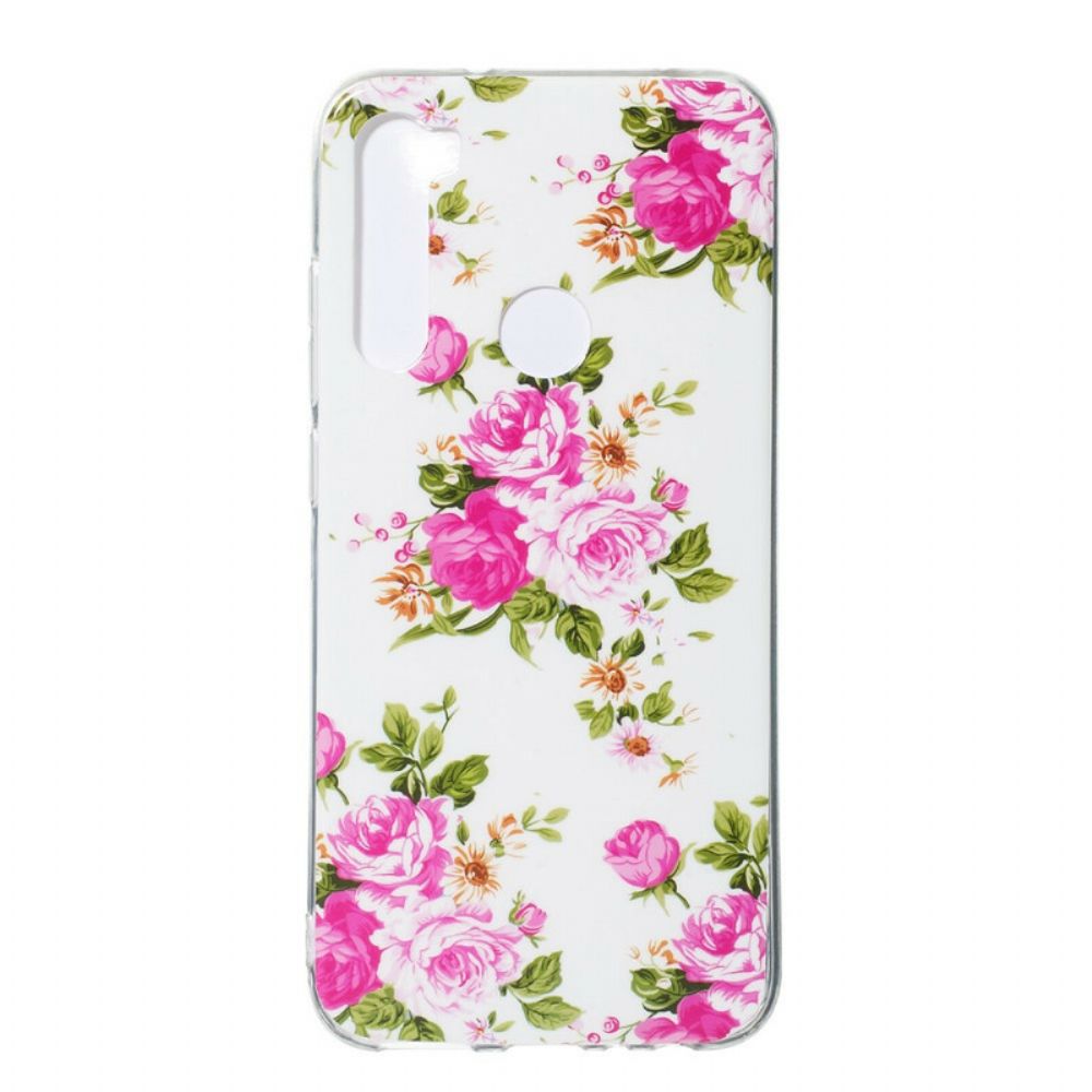 Hoesje voor Xiaomi Redmi Note 8 Fluorescerende Vrijheidsbloemen