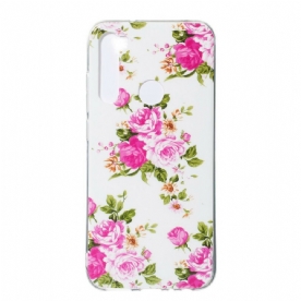 Hoesje voor Xiaomi Redmi Note 8 Fluorescerende Vrijheidsbloemen