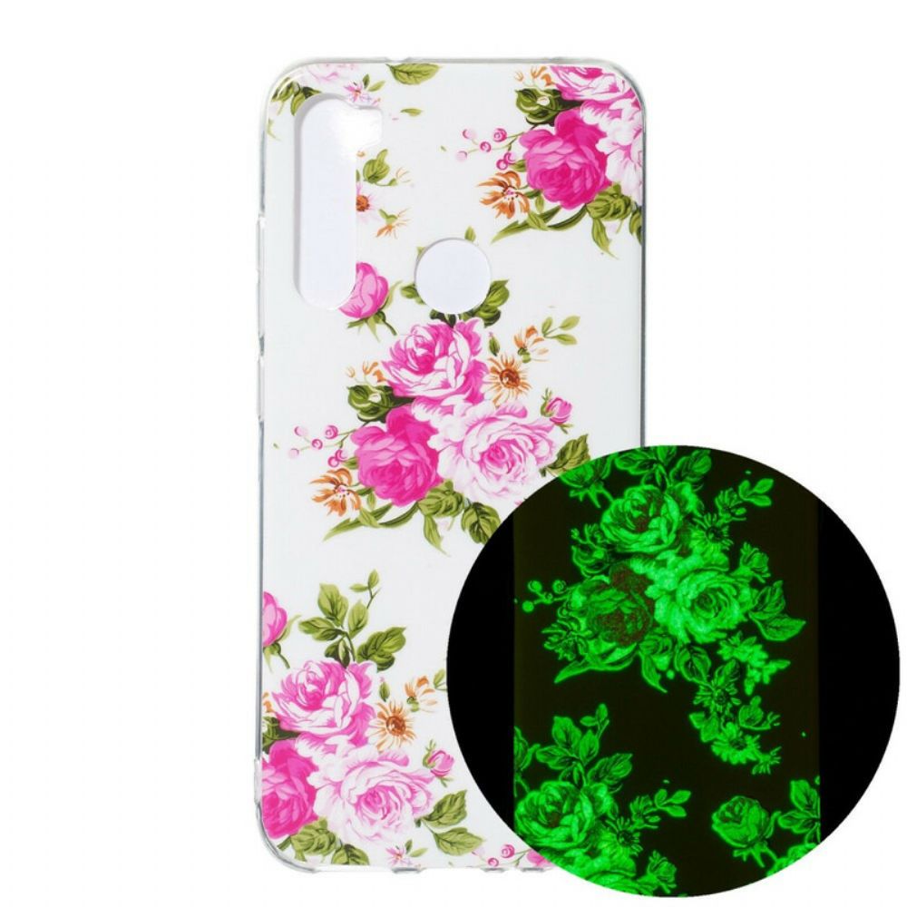 Hoesje voor Xiaomi Redmi Note 8 Fluorescerende Vrijheidsbloemen