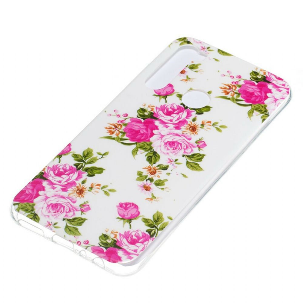 Hoesje voor Xiaomi Redmi Note 8 Fluorescerende Vrijheidsbloemen