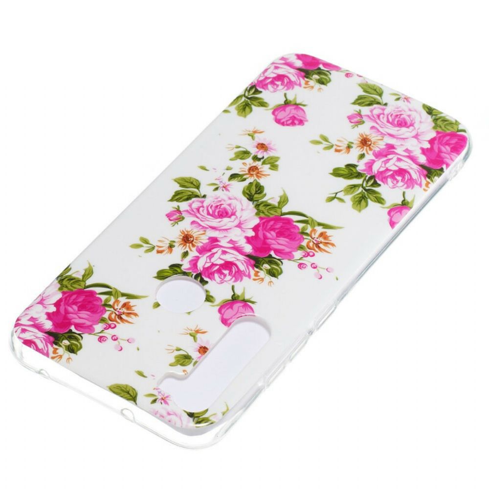 Hoesje voor Xiaomi Redmi Note 8 Fluorescerende Vrijheidsbloemen