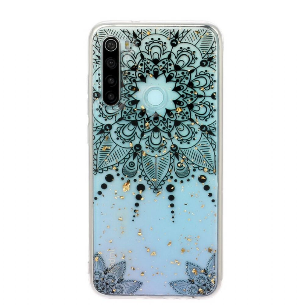 Hoesje voor Xiaomi Redmi Note 8 Transparante Grijze Mandala