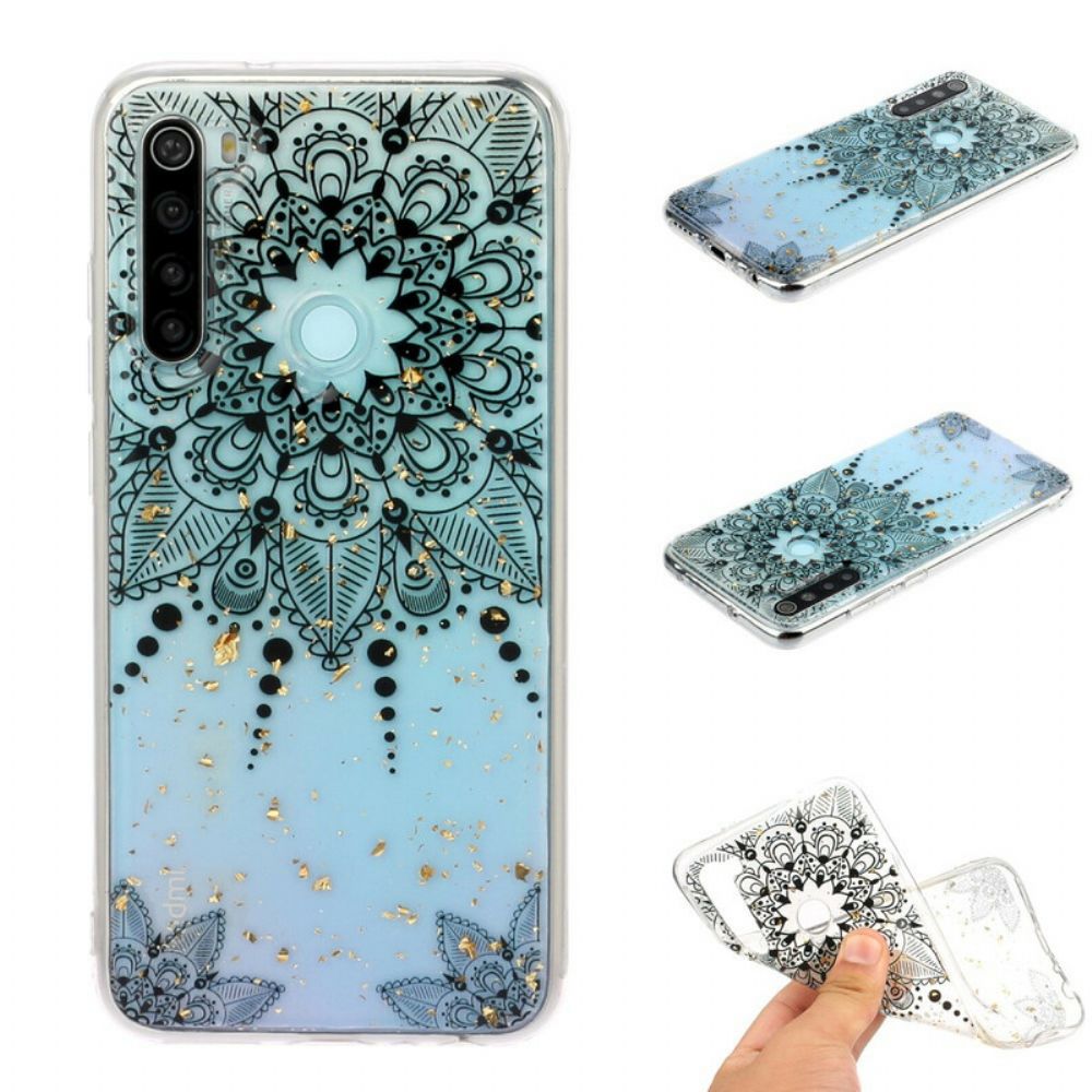 Hoesje voor Xiaomi Redmi Note 8 Transparante Grijze Mandala