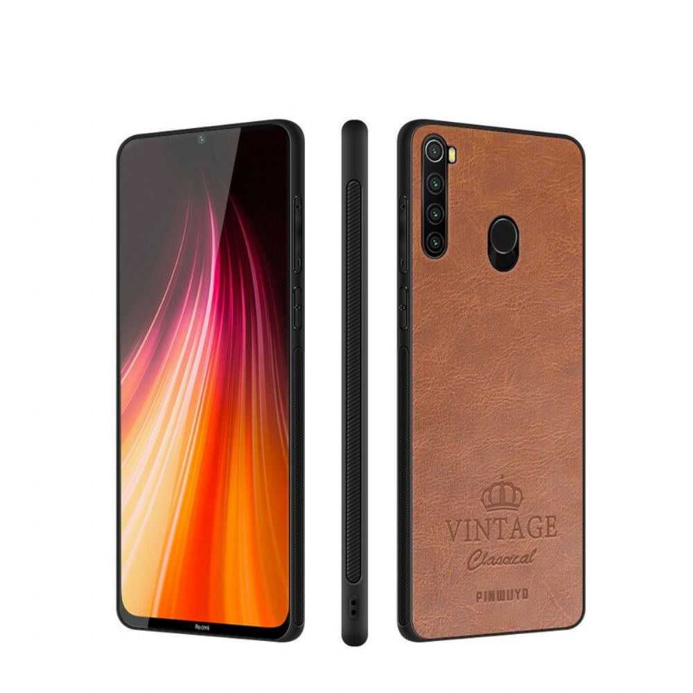 Hoesje voor Xiaomi Redmi Note 8 Vintage Leereffect Pinwuyo