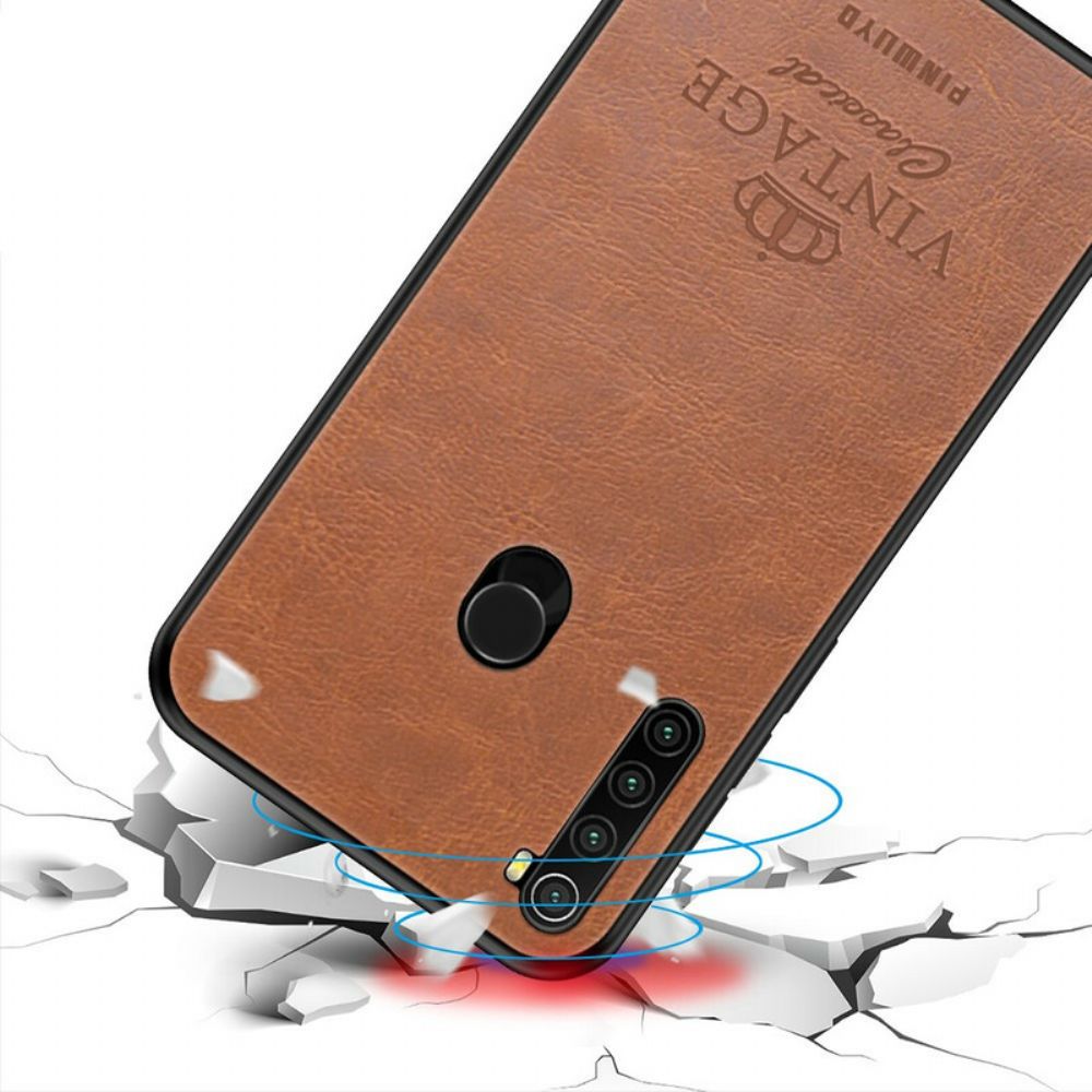 Hoesje voor Xiaomi Redmi Note 8 Vintage Leereffect Pinwuyo