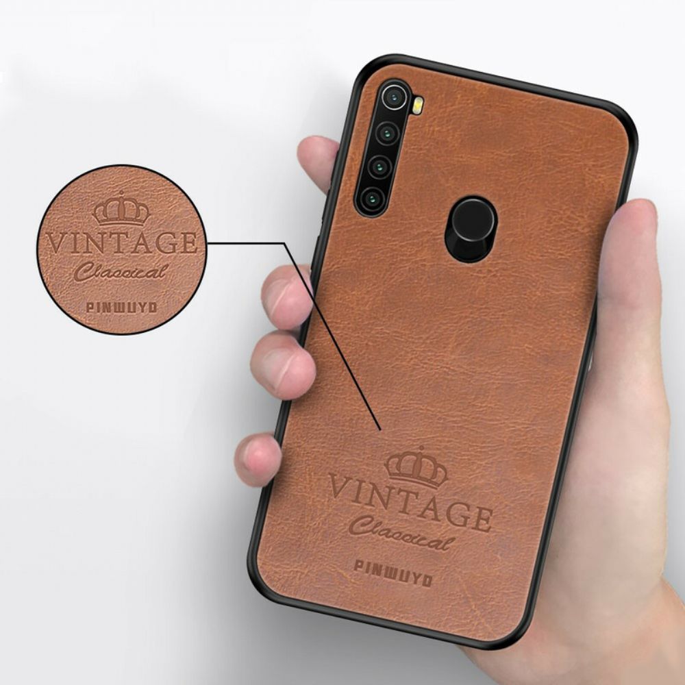 Hoesje voor Xiaomi Redmi Note 8 Vintage Leereffect Pinwuyo