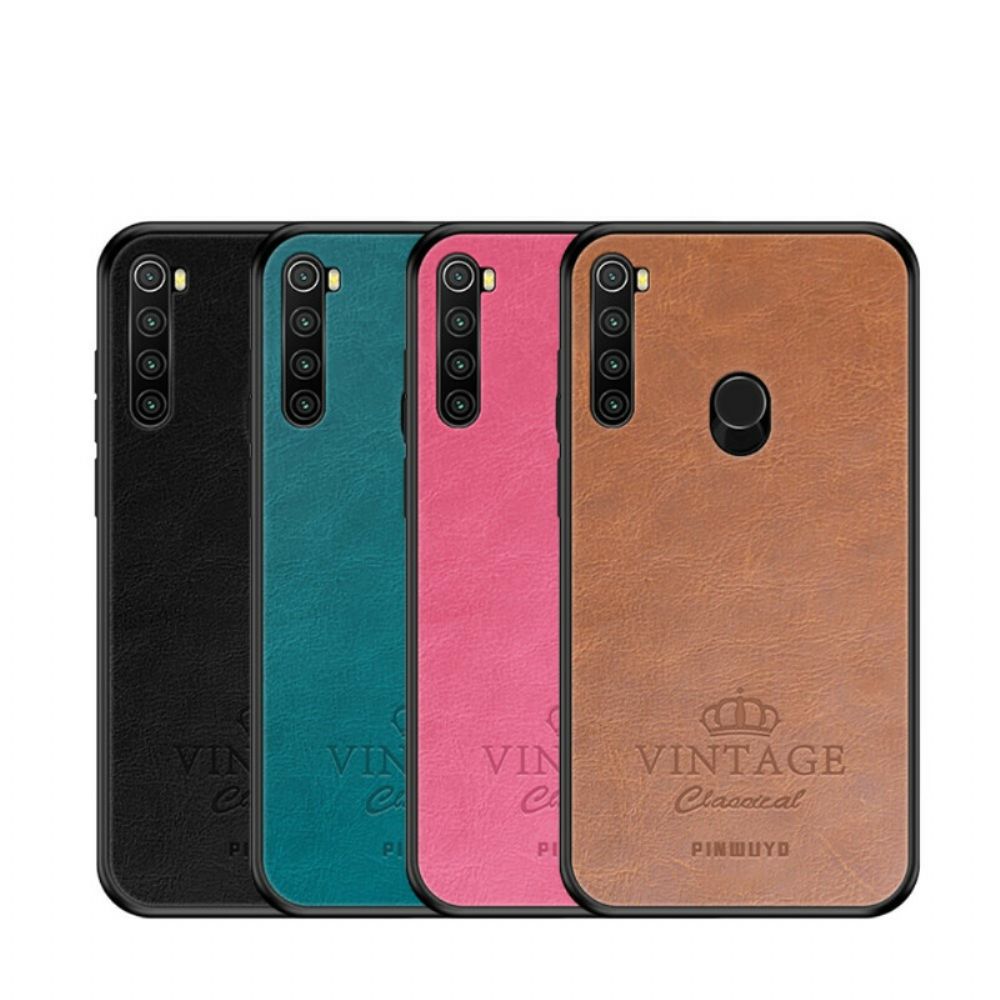 Hoesje voor Xiaomi Redmi Note 8 Vintage Leereffect Pinwuyo