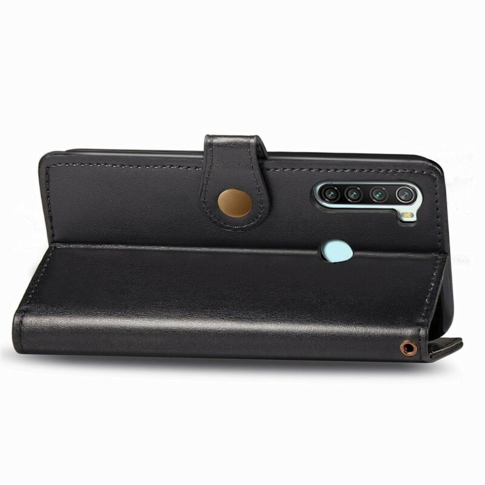 Leren Hoesje voor Xiaomi Redmi Note 8 Faux Leder En Vintage Sluiting