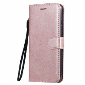 Leren Hoesje voor Xiaomi Redmi Note 8 Met Ketting Leren Effect Band