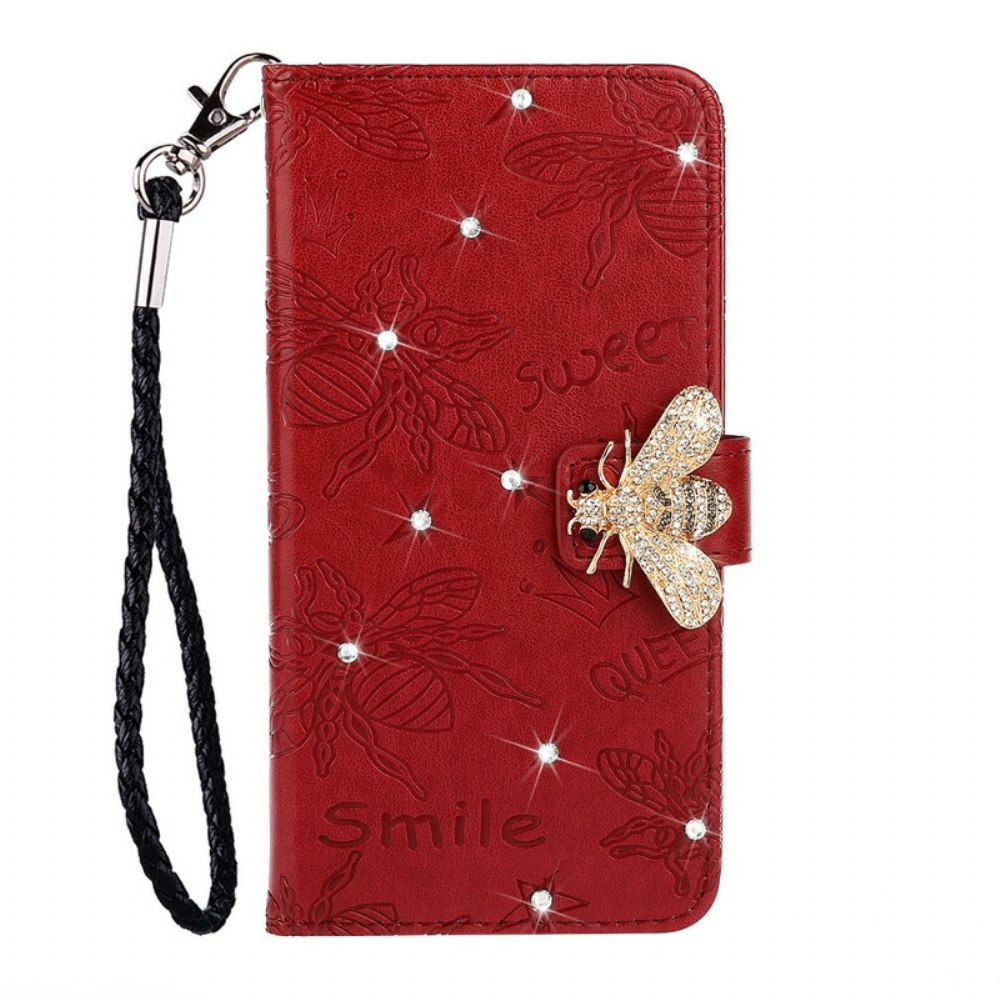 Leren Hoesje voor Xiaomi Redmi Note 8 Smile Bee Charm