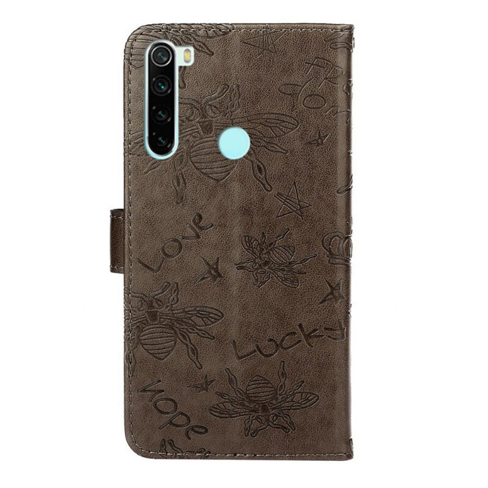 Leren Hoesje voor Xiaomi Redmi Note 8 Smile Bee Charm